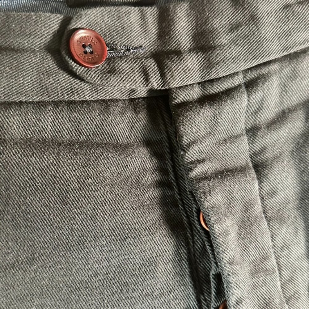 Gustin USA Military Chino Pants Twill Navy Blue Size 36x34 Button Fly Straight - Picture 4 of 12